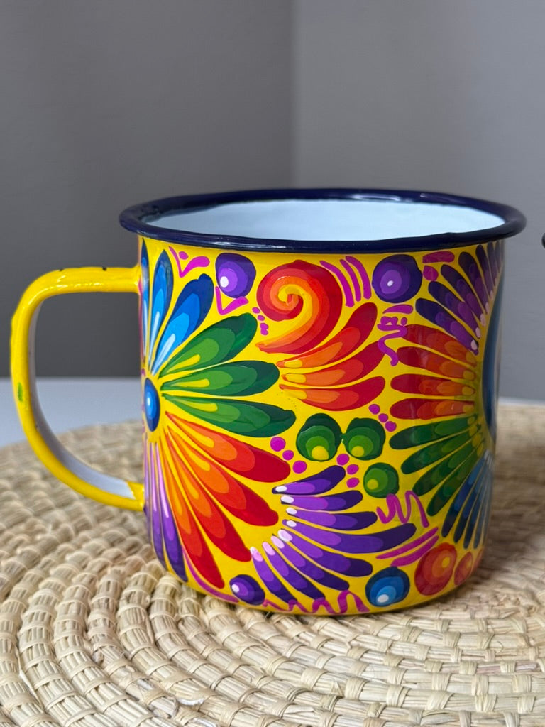 FLOWER MUG - HAND PAINTED