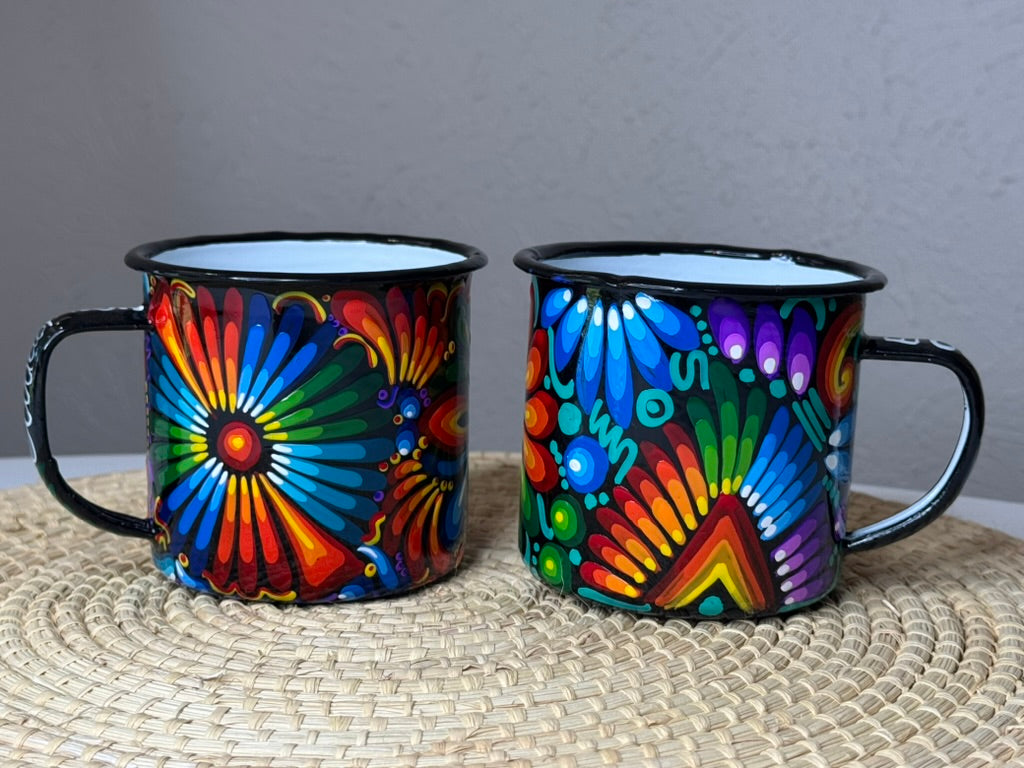FLOWER MUG - HAND PAINTED