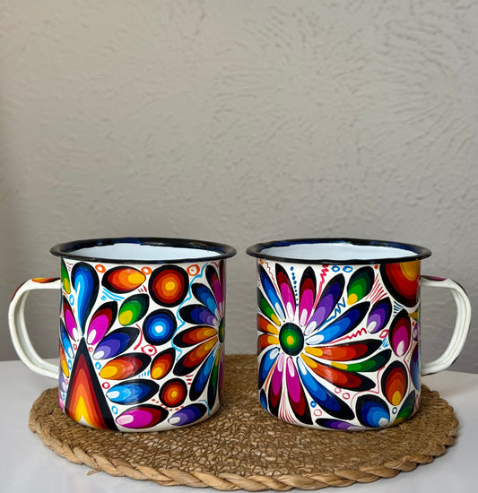 FLOWER MUG - HAND PAINTED