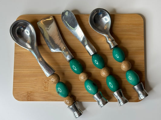 CHARCUTERIE SET EMERALD GREEN