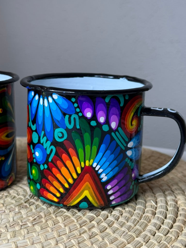 FLOWER MUG - HAND PAINTED