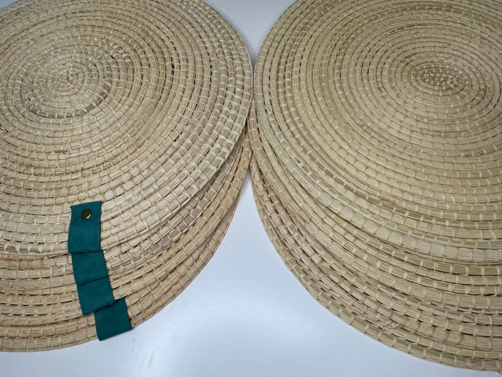ROUND TOQUILLA NATURAL STRAW PLACEMENT (SET x 4)