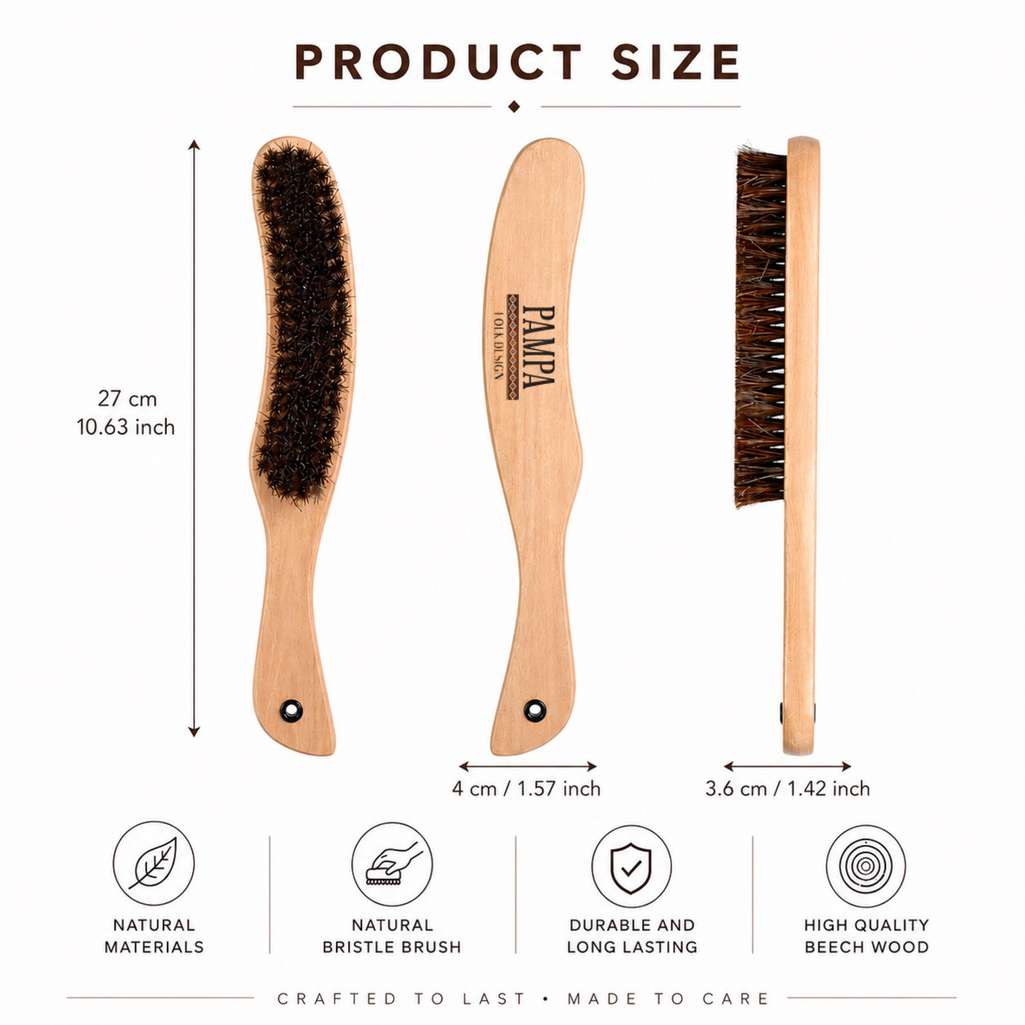 HORSEHAIR FELT HAT CLEANING BRUSH
