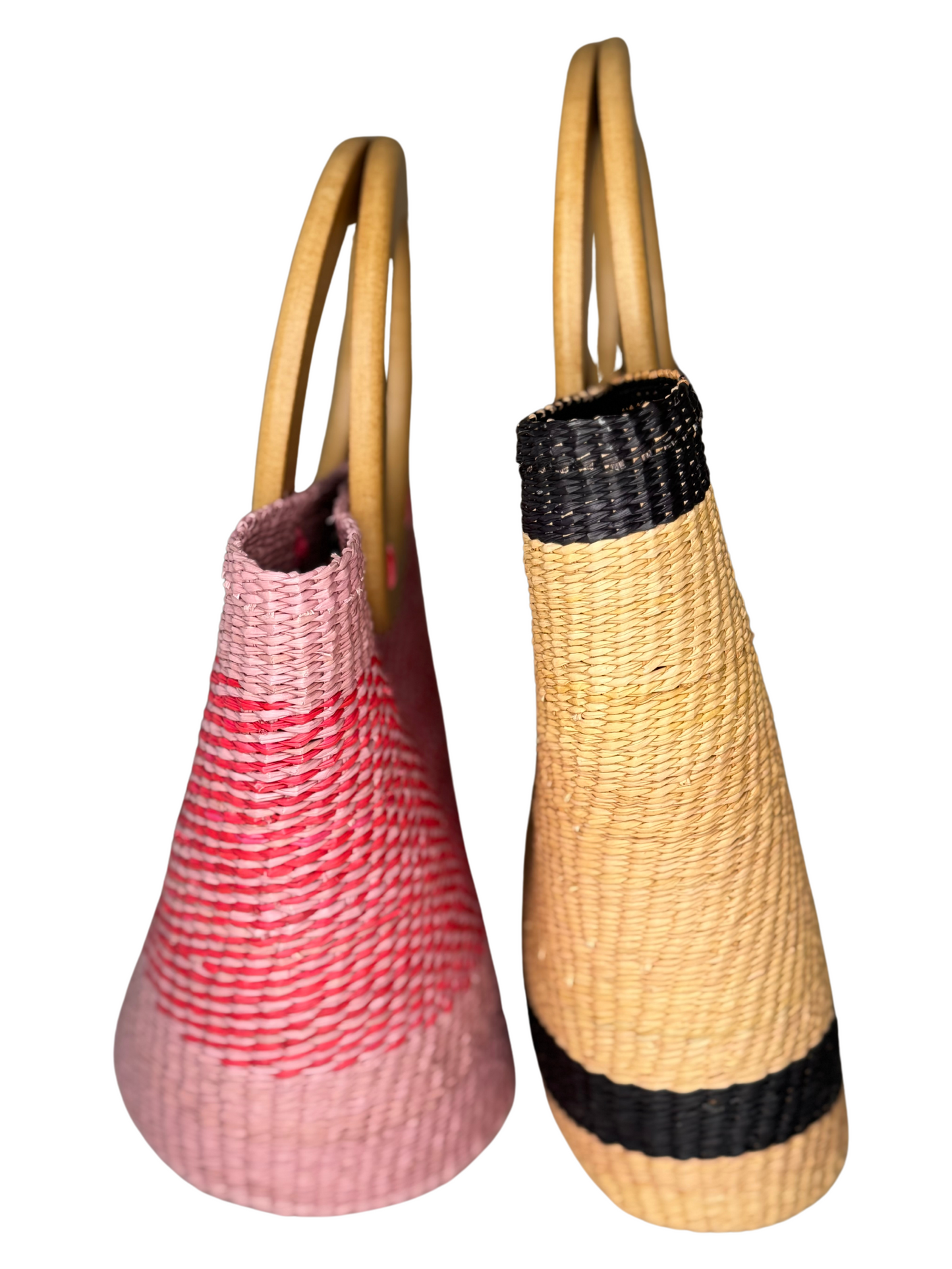 TOQUILLA STRAW SHOPPER BAG + WOODEN HANDLE