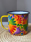 FLOWER MUG - HAND PAINTED