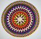 ROUND COLORFUL TOQUILLA STRAW PLACEMENT (SET x 4)