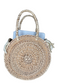 ROUND TOQUILLA STRAW BOHO CHIC BAG