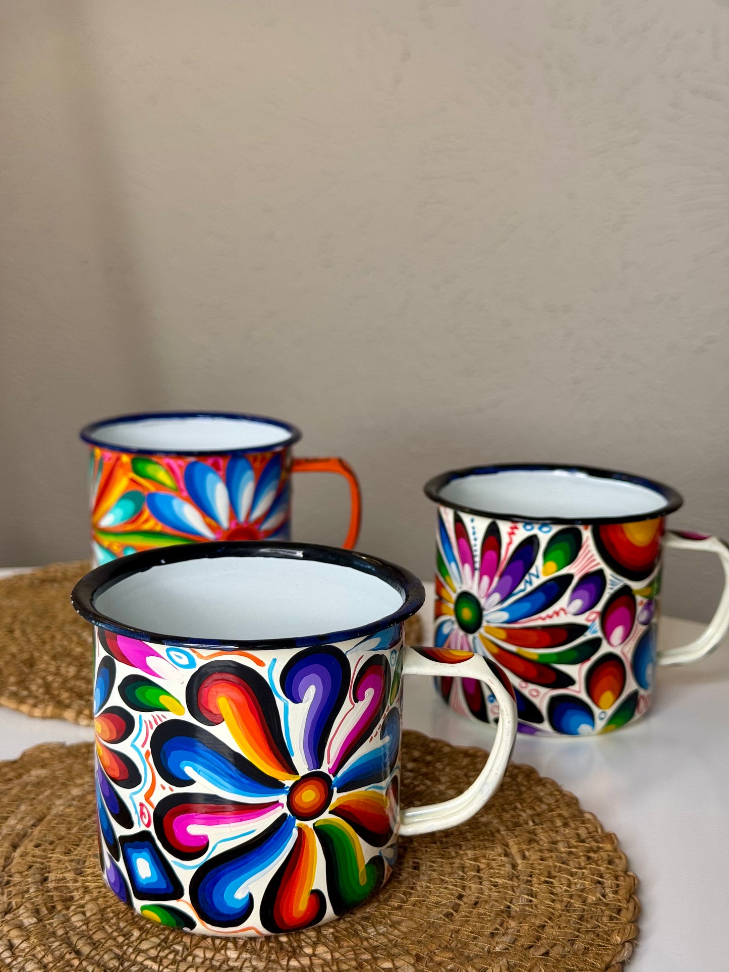 FLOWER MUG - HAND PAINTED