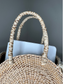 ROUND TOQUILLA STRAW BOHO CHIC BAG