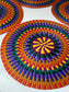 ROUND COLORFUL TOQUILLA STRAW PLACEMENT (SET x 4)