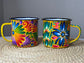 FLOWER MUG - HAND PAINTED
