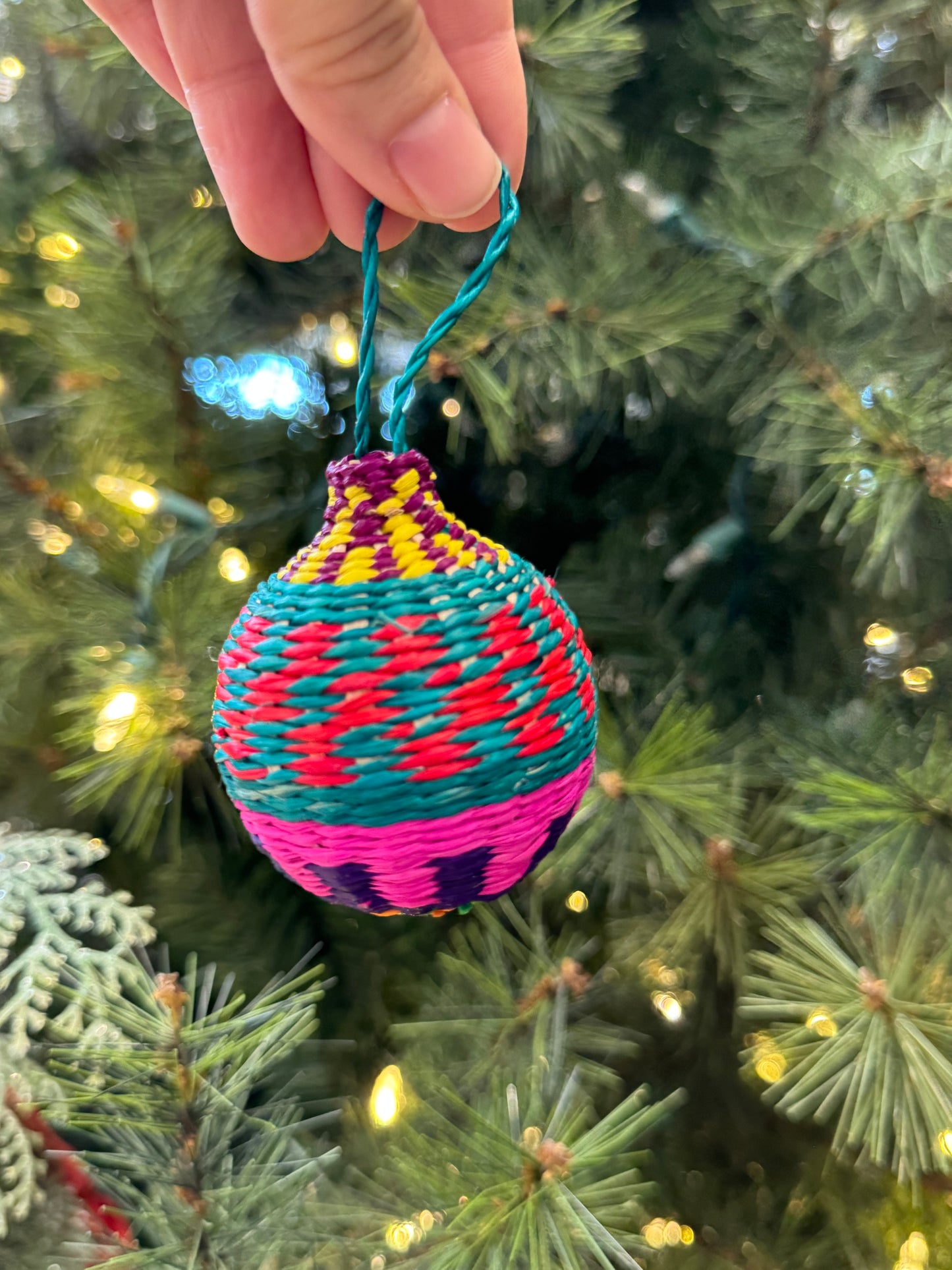 TOQUILLA STRAW CHRISTMAS ORNAMENTS