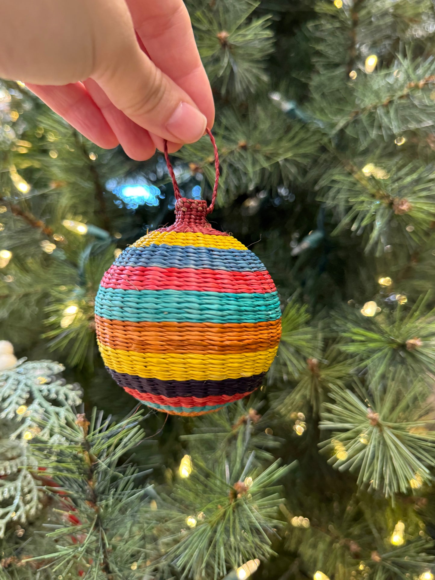 TOQUILLA STRAW CHRISTMAS ORNAMENTS