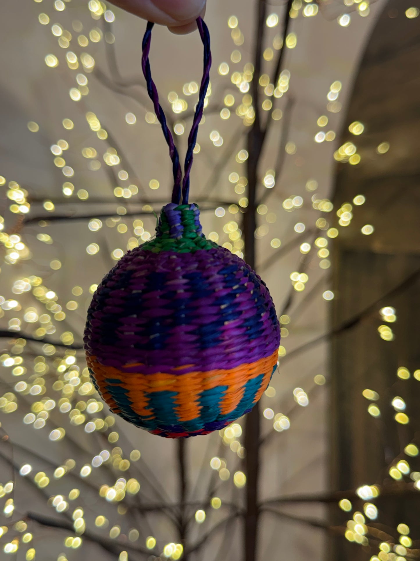 TOQUILLA STRAW CHRISTMAS ORNAMENTS