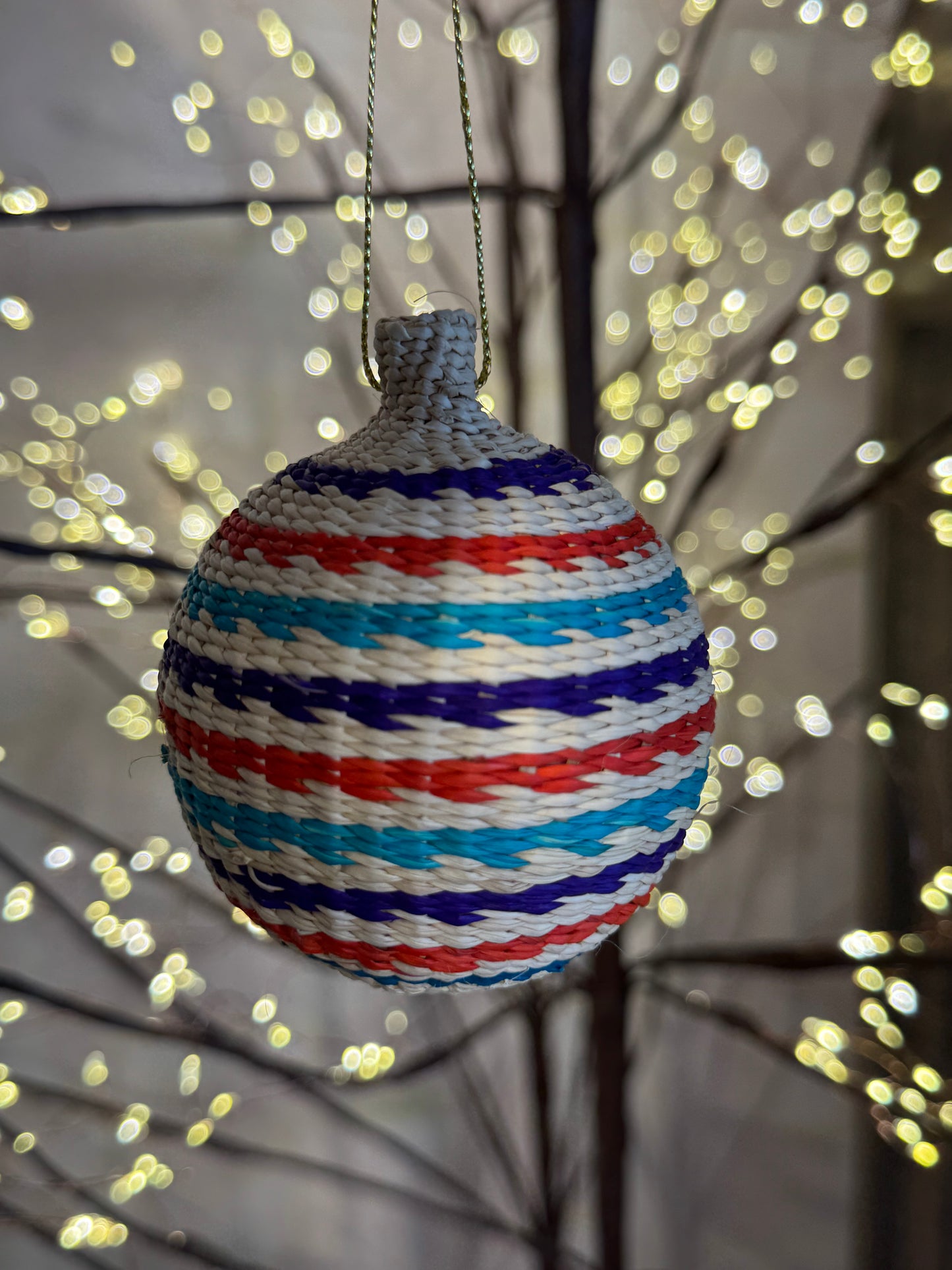 TOQUILLA STRAW CHRISTMAS ORNAMENTS
